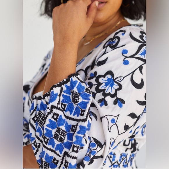 Anthropologie 20W Embroidered Mini Dress 2X EUC - Picture 4 of 13